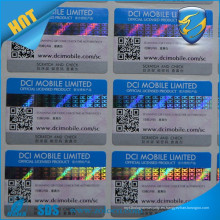 Rasguño caliente de la venta de la etiqueta engomada para el número de serie ocultado de la etiqueta de seguridad rasguñado impreso del holograma
